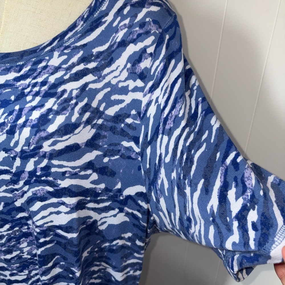 Isaac Mizrahi Live‎ Soho Baby French Terry Zebra Print Swing Dress Women Size XL - Picture 11 of 15